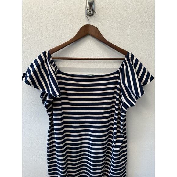 Ralph Lauren LRL Dress Womens Size XL Blue White Stripe Knit Coastal Preppy - Picture 3 of 7
